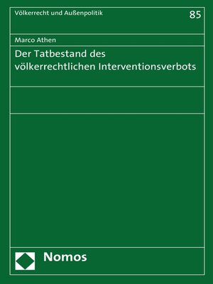 cover image of Der Tatbestand des völkerrechtlichen Interventionsverbots